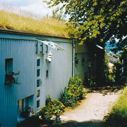 Detlef Grüneke - "Am Berge II", Herdecke/Ruhr, Hausgruppe am Hang, 1989, 7 EFH, Selbsthilfeprojekt